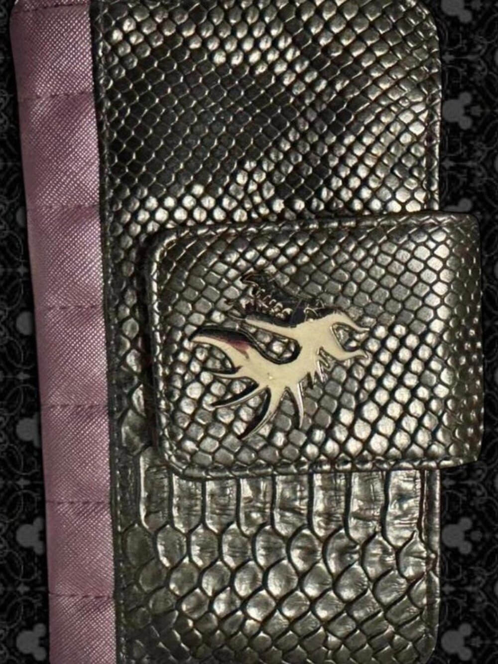 Disney Villains Maleficent Dragon Scales Tech Wallet Purple And Black